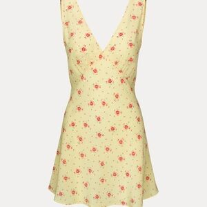 Realisation Par Yellow Floral Mini Dress